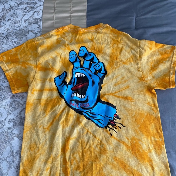 Santa Cruz yellow tie dye shirt - Picture 2 of 3